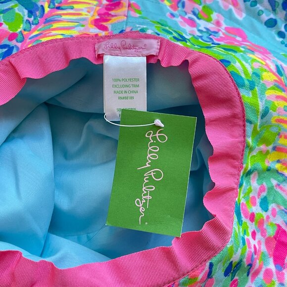New Lilly Pulitzer Catch The Wave Multi Hat Beach Sun NWT main image 8